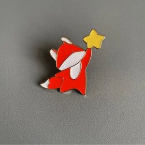 Fox Reaching for a Star Pin | Enamel Pin | Fanny Pack Pin | Backpack/Purse Pin